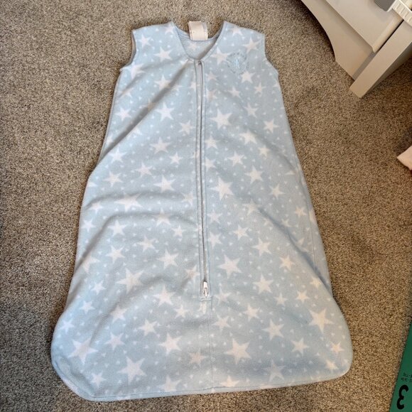 Halo Fleece Sleep Sack - Size M Blue with stars 6-12 months - Picture 2 of 9